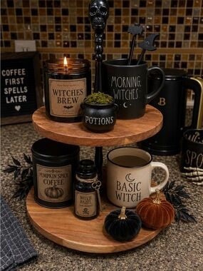 Gothic Skull Tiered Tray / Display Stand